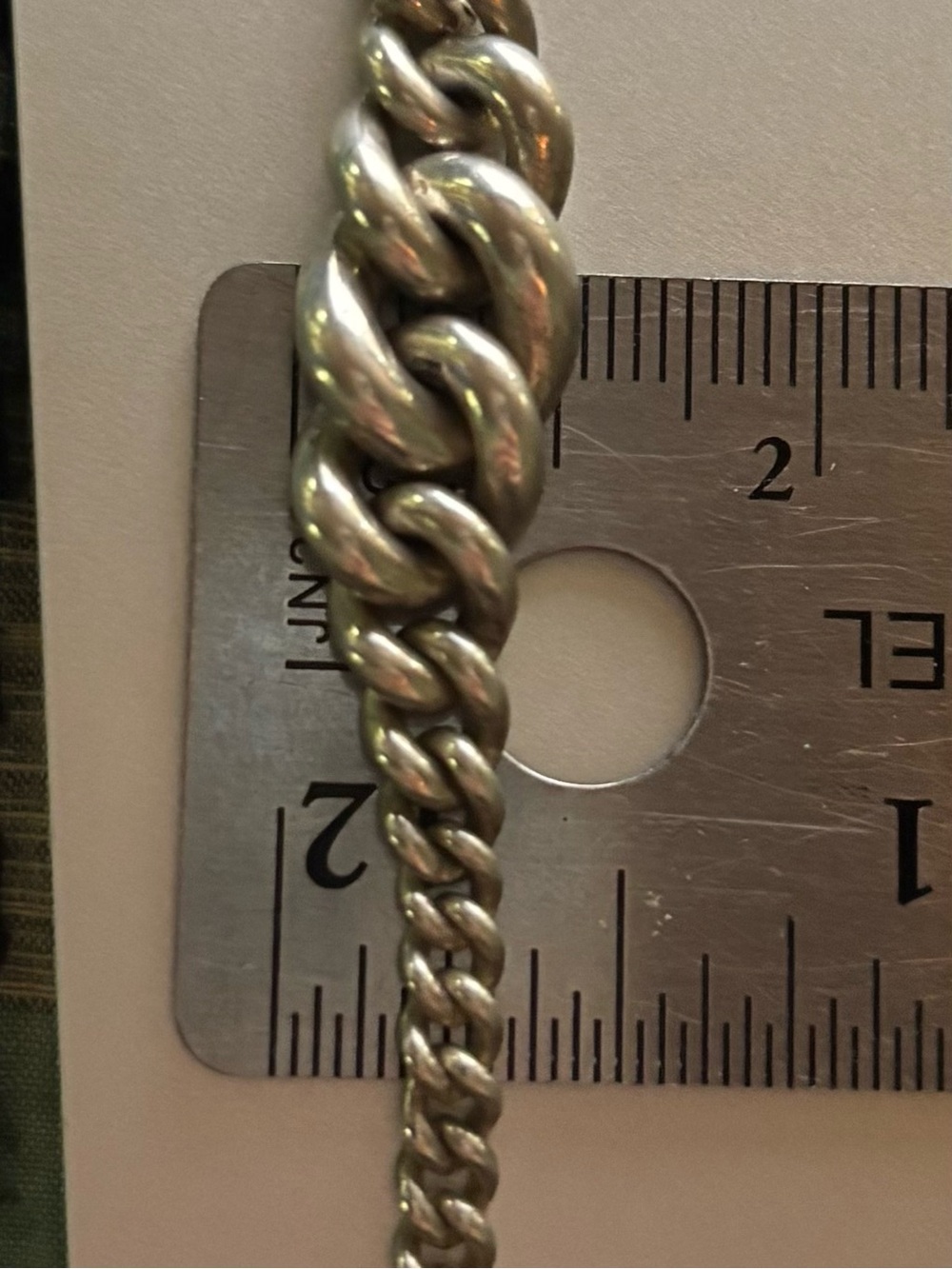Sterling silver curb chain choker 14" - Picture 8 of 9